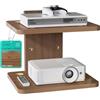WALI Mensola sospesa per TV, supporta fino a 10 kg, in legno, da parete, sotto la TV, per lettori DVD, decoder via cavo, router, console di gioco, accessori decorativi per soggiorno (CS202N), 2