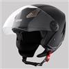 VEVOR Casco da Moto, 3/4-Faccia, Casco da Motocross Confortevole, ABS Intelligente da Strada e Casco ad Alta Densità con Comunicazioni Bluetooth e Lenti Intercambiabili, per Giovani Adulti, Taglia M