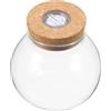 UKCOCO Vaso da tavolo per piante grasse, per terrari, bottiglia con luce a LED, per terrario, decorazione per piante, decorazione per la casa di Halloween, grande Mason, legno bianco
