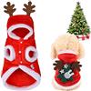 Ruolin Vestiti Natale Gatto Cane, Natale Animale Domestico Costume Vestiti Cane Piccola Taglia Natale Vestito da Renna Cane Cane Costume Natale per Cani e Gatti