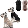 GWAWG 2 maglioni per cani a collo alto lavorato a maglia, caldo maglione invernale a forma di bassotto, abbigliamento per cuccioli di cane a collo alto, maglione lavorato a maglia (kaki e nero)