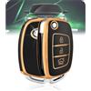 LELNOOS Cover Chiave Auto, Silicone Custodia Chiave Protettiva Copri Chiavi per Hyundai i10 i20 i30 i40 ix20 ix35 Tucson Santa Fe Bayon Ioniq Kona Sonata Accent Elantra Verna Mistra Creta, Flip L