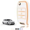 TOOMUME Cover Chiave TPU, Custodia Chiave Adatto per Kia Sportage Rio Ceed Stonic Picanto Sorento Venga Soul Carens Cerato K2 K3 K4 K5, Copri Chiavi Guscio Chiave Auto Telecomando - Flip Key