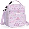 Clastyle Borsa Termica Porta Pranzo Bambini Palla Arcobaleno Borsa Frigo | Porta Merenda Bambino Portatile Leggero e Facile da Pulire，Borsa Porta Pranzo per la Scuola, Picnic Viaggi
