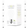 LEDbyLED Lampadina Goccia 12W Pari a 120W, E27, Vetro Milky, 2700K Luce Calda, filamento LED dritto, 1560 Lumen, Pack 10 Pezzi