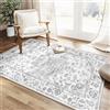 HUGEAR Vintage Tappeto 80x150cm Grigio Antiscivolo Lavabile In Lavatrice Salotto Camera Da Pranzo Sedia Ufficio Tappeti Grandi Rug Esterno Pelo Corto Carpet