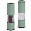 TLYSXPRO Set Macina Sale e Pepe Manuale con Grana Regolabile | Macinapepe e Macinasale Ricaricabili con Meccanismo in Ceramica | Accessori Cucina (2 Pezzi, Sage)
