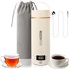 Suewidfay Bollitore da viaggio piccolo 0,5 litri (500 ML)/300 W, piccolo bollitore da viaggio per mini bollitore portatile in acciaio inox 316, riscaldamento spegnimento automatico per tè, caffè, latte per