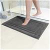 Decomira Tappeto Bagno Antiscivolo | Tappetino bagno super assorbente, lavabile in lavatrice | Per il bagno, la doccia, la vasca da bagno o come tappetino WC | Antracite - 70x120 cm