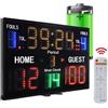 YZ Y & Z Tabellone segnapunti elettronico Alimentato a Batteria con cicalino, tabellone segnapunti Digitale da Tavolo Portatile con Telecomando, segnapunti Professionale a Parete per multisports