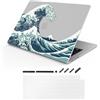 TeDaWen Custodia per MacBook compatibile con MacBook Air 15.3 Pollici 2023-2025 Release New (modello: MacBook Air 15 M4 A3241 M3 A3114 A2941 M2 Chip), con copertura per tastiera, Onda del mare -1