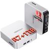 GEEKOM A8 [Mini PC da Ufficio Premium]con AMD Ryzen 7 8745HS|1TB SSD,Standard 16GB DDR5 RAM (non Saldata, fino a 128GB)| USB4.0 | LAN 2.5G | 8K@60Hz | Mini PC Windows 11 Pro | Prestazioni da Desktop