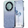 PanXCase Glitter Cover per Honor Magic5 Lite/Honor Magic 5 Lite - Custodia Trasparente Bling Disegni Elegante Brillantini Ultra Sottile Antiurto Ragazza Donna Cover (Blu)
