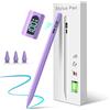 MEKO Penna Per Apple Ipad 2018-2025, Ipad Pen con LED Power Display,3x Ricarica rapida Penna iPad Compatibile con iPad 11/10/9/8/7/6''M2/M3,Air 3/4/5/Mini 5/6/7,Pro 11/12.9/13M4,M5 (viola)