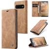 Sojlecyu Cover per Samsung Galaxy S10 a Libro Portafoglio Pelle PU, Marrone | Custodia con 2 slot carte e scomparto banconote, chiusura magnetica, funzione supporto e TPU antiurto - Custodia a libretto