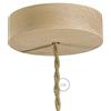 creative cables Kit rosone per lampadario da soffitto (serracavo conico, legno, Ø 120 mm, 1 foro) - Ideale per cavi tessili - Fissaggio a staffa per lampadari e sospensioni singole