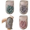 WUBAYI Guanto Esfoliante Doppia Faccia x3 - Per Doccia e Spa - Rimozione Pelle Morta - Uomo/Donna (Corpo, Viso, Braccia, Gambe) con Spugna