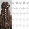 YiiHHooN Fermagli per Capelli con Fiori E Strass, 25 Pezzi Mollette per Capelli Piccoli a Forma di Fiore, petalo con Perline a Forma di Strass Decorativi Fermaglio per Capelli Piccoli Accessori