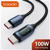 toocki Cavo Toocki da tipo C a tipo C 100W PD caricabatterie a ricarica rapida cavo Display da USB C a USB C per Xiaomi POCO F3 Realme Macbook iPad