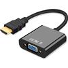 ZOUGOUGO Adattatore HDMI-compatibile con VGA Convertitore cavo VGA analogico digitale compatibile HDMI maschio-femmina per PC portatile Tablet HDTV