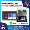 Barlckxs 9 "Schermo Wireless Carplay Autoradio Android Car Multimedia 2 Din Radio GPS Per Skoda Fabia 2 II MK2 Roomster Praktik 2008-2014