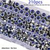 AGASHE 210/150 pezzi di dadi esagonali autobloccanti in acciaio inossidabile, assortimento antiscivolo M3-M8/M4-M6 per uso industriale/costruzione/settore automobilistico