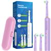 NONE Spazzolino elettrico ricaricabile con 3 modalità, custodia da viaggio e timer intelligente, compatibile con testine Oral B Pro Series