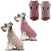 GWAWG 2 maglioni per cani a collo alto lavorato a maglia, caldo maglione invernale a forma di bassotto, abbigliamento per cuccioli di cane a collo alto, maglione lavorato a maglia (kaki e rosa)