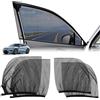 JNYUTEEN 4 Pezzi Tendine Parasole Auto, Protezione Solare per Finestrini Elastico Con Nastro Adesivo, Anteriore e Posteriore Universale Parasole auto Finestrini Adatto Maggior Parte Delle Automobili
