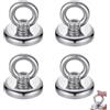 gvivej Gancio Magnetico, Confezione da 4 Magneti al Neodimio, Magnete da 32 mm con Gancio, Gancio Magnetico con Occhiello, Magnete con Occhiello al Neodimio, per Frigoriferi, Cucine, Garage