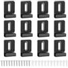 JNYUTEEN 12 Pezzi Supporto per Specchio, Nero Ganci per Specchio con con Viti e Tubo Espansione, Clip per Specchi Reggi Specchio con Cuscinetti Gomma per Foto Specchi Cartelloni Pubblicitari