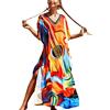 LikeJump Vestito Donna Caftano Kimono Homewear Abito Beach Maxi Dress Costume da Bagno Tops