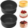 YXHZVON 2 Pezzi Stampo per Torte Silicone, 8 Pollici Rotonda Tortiera in Silicone Nero, Antiaderenti e Rilascio Rapido per Torte a Strati, Formaggio, Torte Arcobaleno e Chiffon