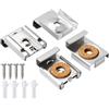 Heuskay Kit di montaggio a parete in vetro senza cornice, 8 pezzi, clip per specchio caricate a molla, clip per specchio con viti e perni, possono essere utilizzate per il fissaggio e la decorazione dello