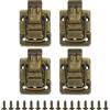 PATIKIL Chiusure Leva Chiusura a Scatto per Cassettiera, 4pz Fibbie in Metallo Valigie Scatole Stile Retrò con Vite per Imballaggi in Legno Cassetta Attrezzi Armadietto, Bronzo