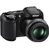 Nikon Macchina fotografica compatta CoolPix L810 - Nero + Nikon Nikkor 26X Wide Optical Zoom ED VR 4.0-104mm f/3.1-5.9 f/3.1-5.9 - refurbished