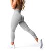 OUDOTA Leggings sportivi da donna Scrunch Butt Push Up, senza cuciture, a vita alta, opachi, per palestra, yoga, sport e uso quotidiano, B Bianco Grigio, XS