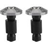 KIMISS 1 paio di punte per manubrio moto universali, tappi per presa cursore di estremità del manubrio con manubrio 22 mm (7/8) di diametro. (Titano)