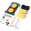 Walfront Kit di Accessori Fai Te per Auto Intelligenti Ricambi per Auto di Pattuglia di Linea Set di Componenti Elettronici