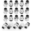 ERGAOBOY 20 Pezzi 6MM x 1/8 BSP Raccordi Pneumatici | Innesto Rapido Maschio Dritto Push to Connect, per Tubi Aria e Strumenti Pneumatici