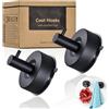 YOHOM Ganci a ventosa per doccia, parete, bagno, asciugamani, per porte in vetro, resistenti (nero, 2 pezzi)