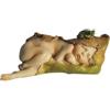 Top Collection Enchanted Story Fairy Garden Sleeping Fairy Baby con Piccola Rana Outdoor Statue