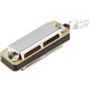 Drfeify Mini Armonica, Portatile C 4 Fori 8 Toni Armonica a Bocca con Chiave Collana per Bambini Adulti(silver)