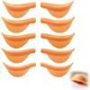 leruiyezs 10 pezzi bigodini laminazione ciglia morbidi riutilizzabili XS S M L XL,pads laminazione ciglia cuscinetti per sollevamento ciglia,lash lift shields efficaci uso pro e domestico,Arancia