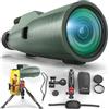 hd360pro Telescopio monoculare 12 x 50 per esterni, con adattatore per smartphone, per osservare le stelle, birdwatching, caccia, antipolvere, impermeabile, monoculare HD per adulti con supporto per telefono e