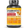 Vitastrong Vitamin D3 + K2 - 365 compresse, Supporto Ossa, Denti e Imm