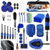 MIAOKE 41 Pezzi Kit Professionale Cura Dell'Auto, Kit per Lavaggio Auto con Borsa Portatile, Kit Pulizia Dell'Auto a Secco Umido, Spazzola Trapano Resistente, Applicabile Ruote, Camion, Motociclette