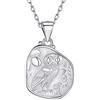 ChicSilver Collana Donna Uomo Pendente Moneta Mappa Mondo Stile Vintage Argento Sterling 925/Oro 18K, Catenina Regolabile Gioiello Moda - Regalo Perfetto