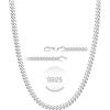 Rajputana Collana da uomo in argento Sterling S925, 3 mm/5 mm, argento e oro, ipoallergenica, 45, 50, 56 e 61 cm, 20inch(50cm), Argento sterling, Nessuna pietra preziosa