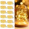 litogo 12 Pezzi Stringa Luci LED a Batteria con 3 Modalità, 2M 20 LED Lucine Decorative a Batteria, Filo di Rame Mini Led a Pila Impermeabile per Interno Esterno Natale Matrimoni, Bianco Caldo